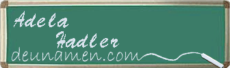Adela Hadler Visitenkarte